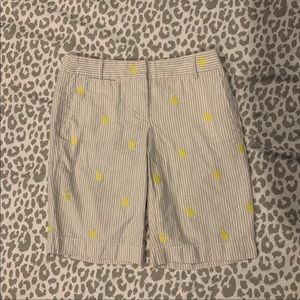 J. Crew City Fit Pinstripe Shorts